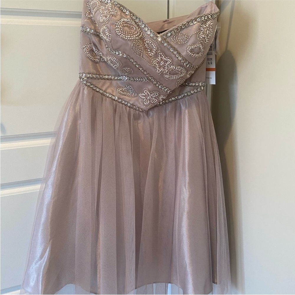 NWT Jump Apparel by Wendye Chaitin Strapless Beaded Dress Size XXS